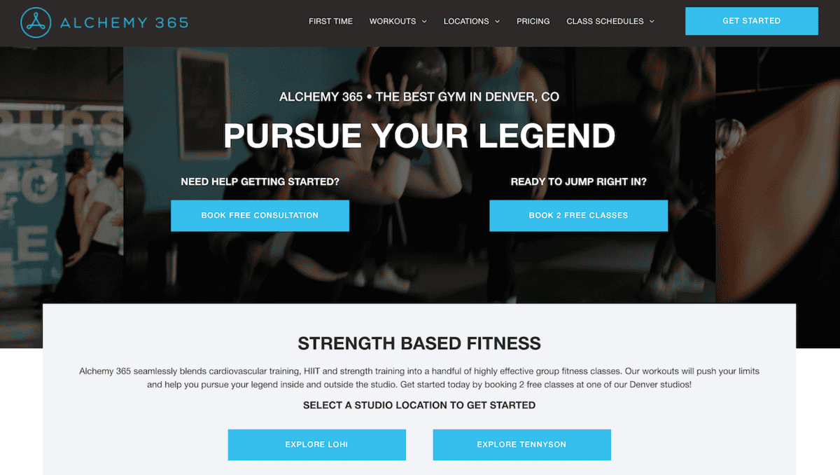 Apex Fitness website design by Syntra